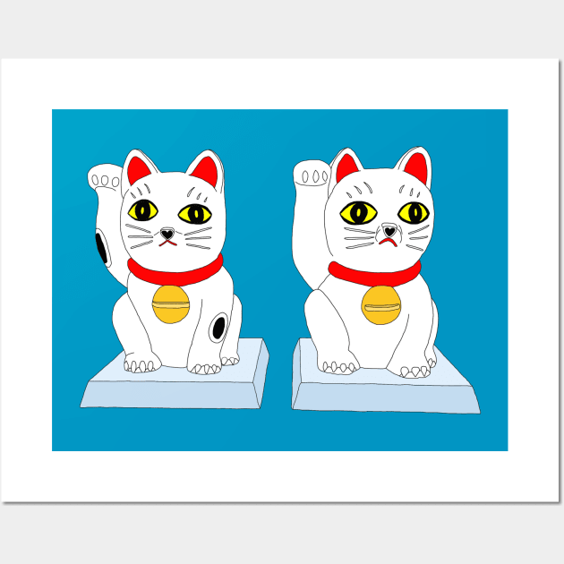 Love Fortune Maneki Neko Wall Art by lamaisondulapino